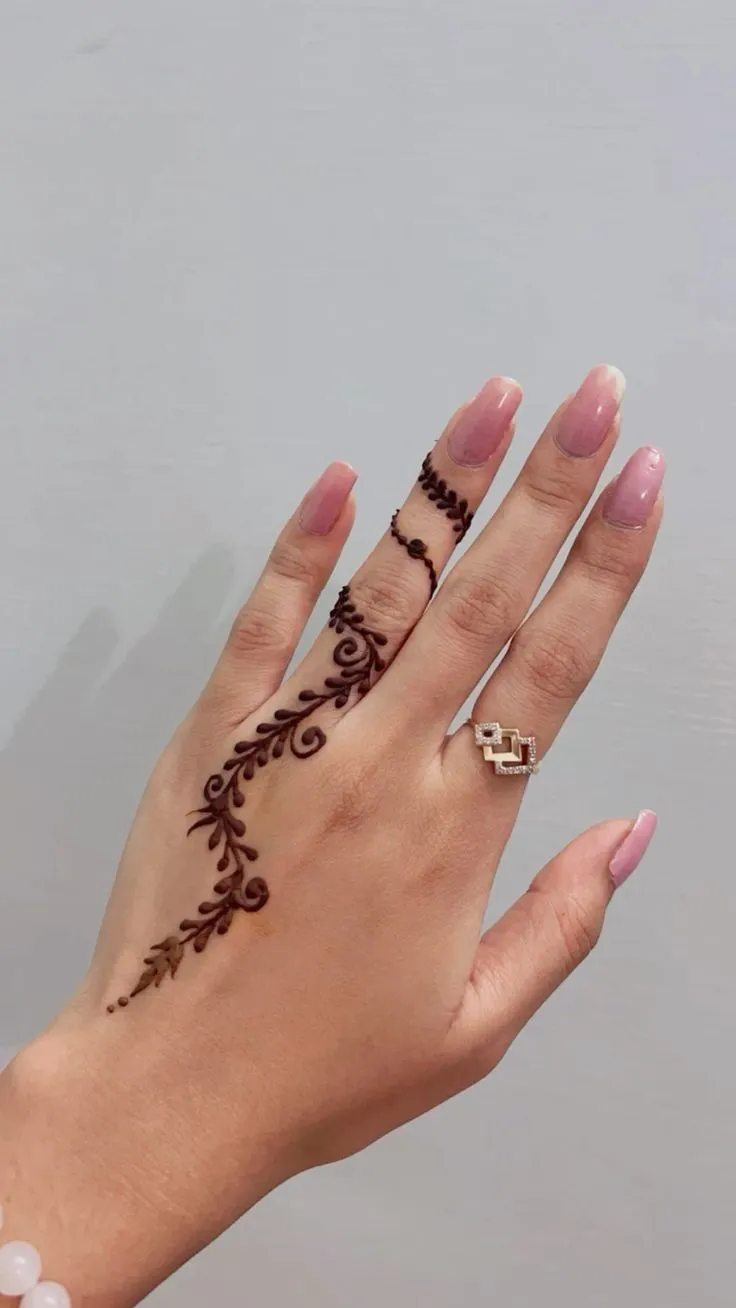 Bridal ring finger mehndi