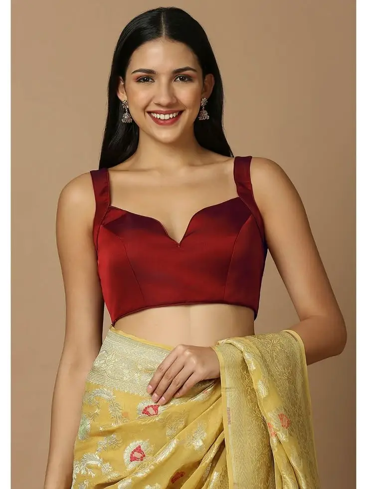 Bridal sleeveless blouse designs front and back