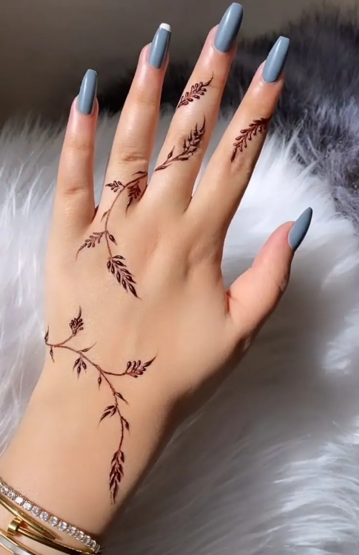 Easy ring finger mehndi