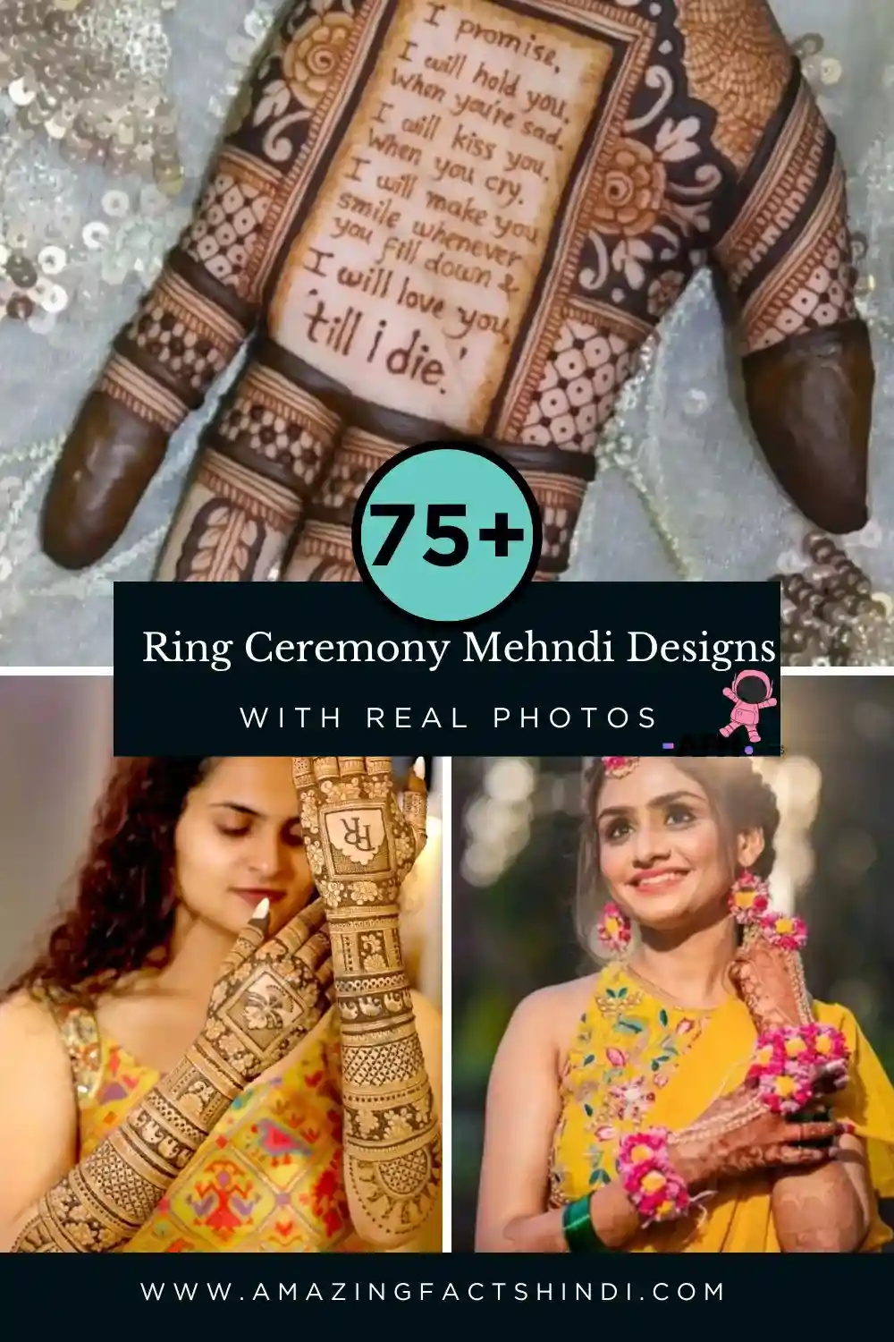 Engagement Wedding Ceremony Mehndi Design for bride