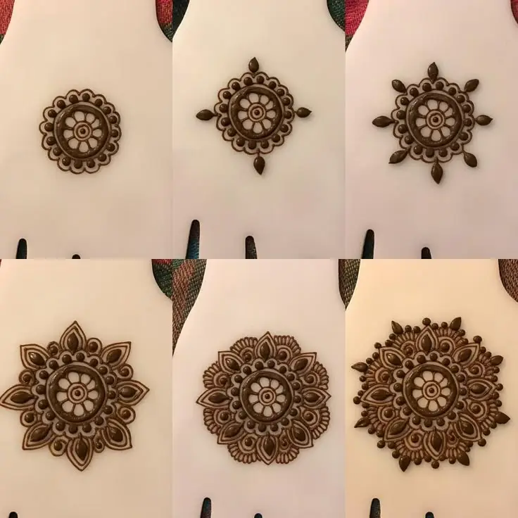 Floral Circle Mehndi Patterns