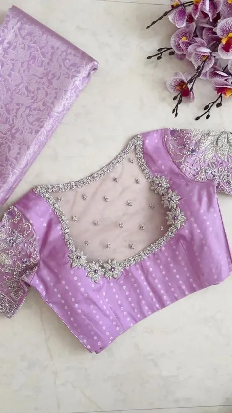 Full net back blouse