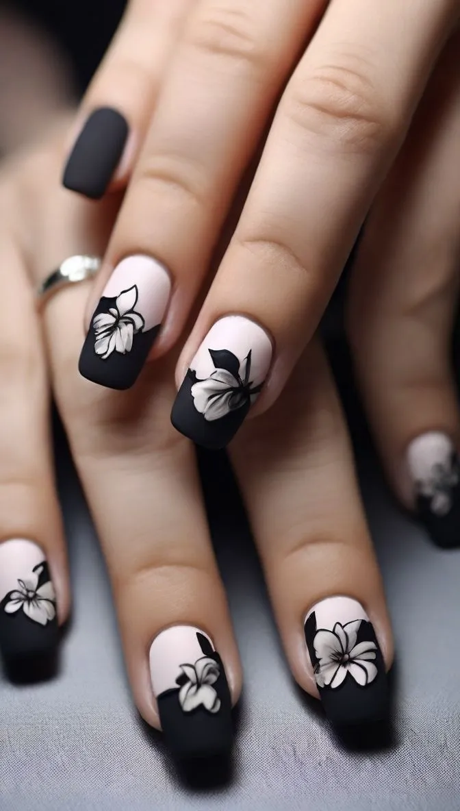 Geometric nail art designs