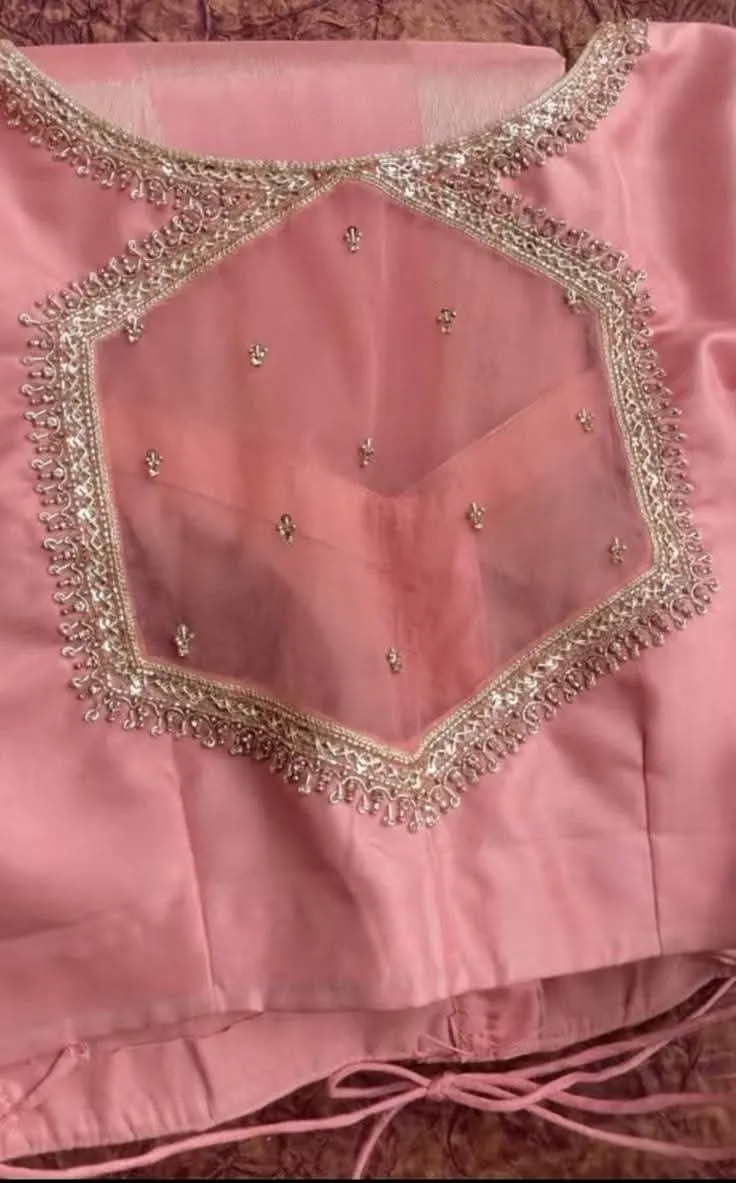 Half net back designs