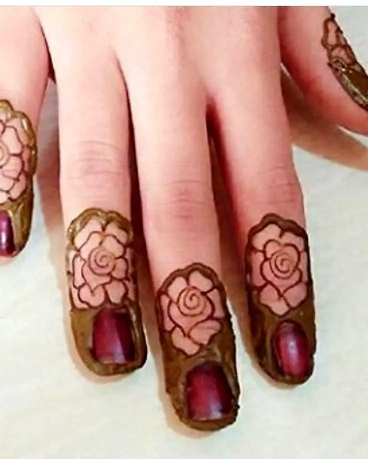 Indian finger mehndi designs