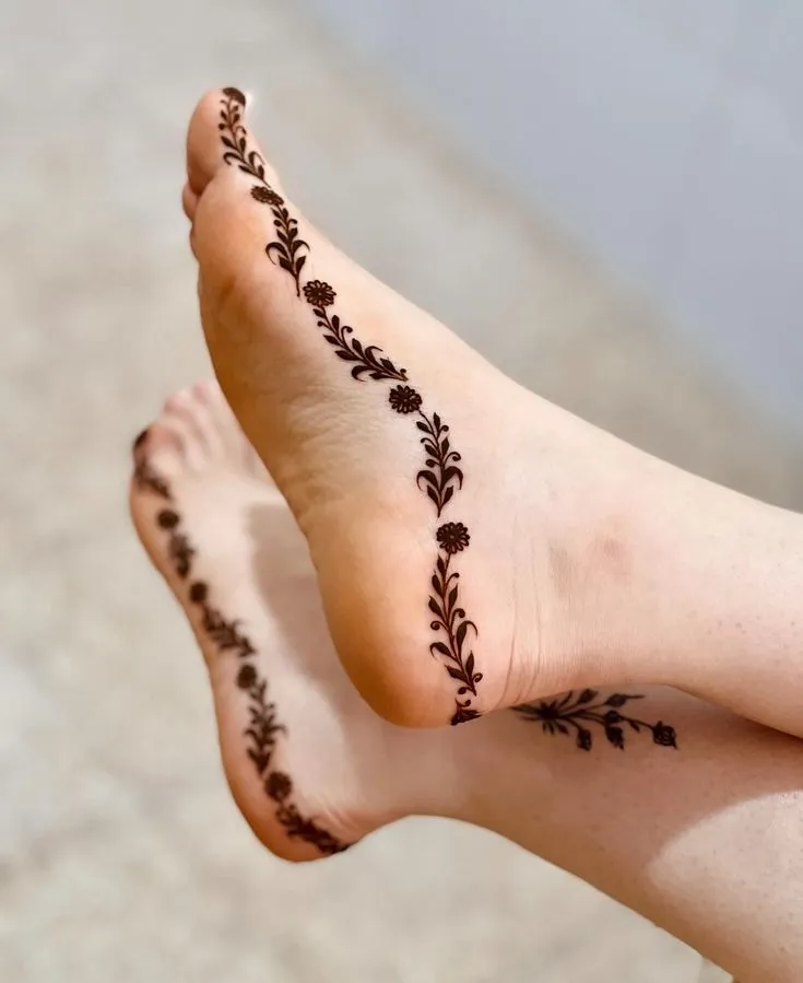 Indian foot mehndi designs