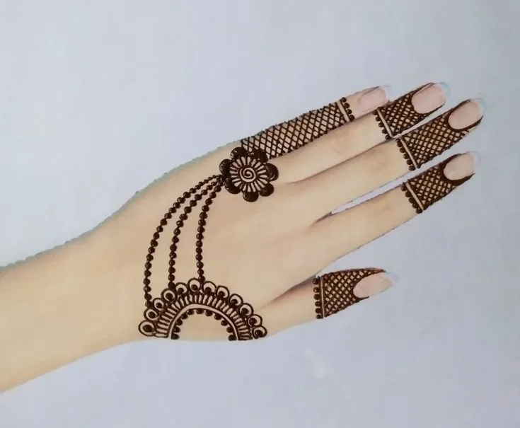 Indian ring finger mehndi