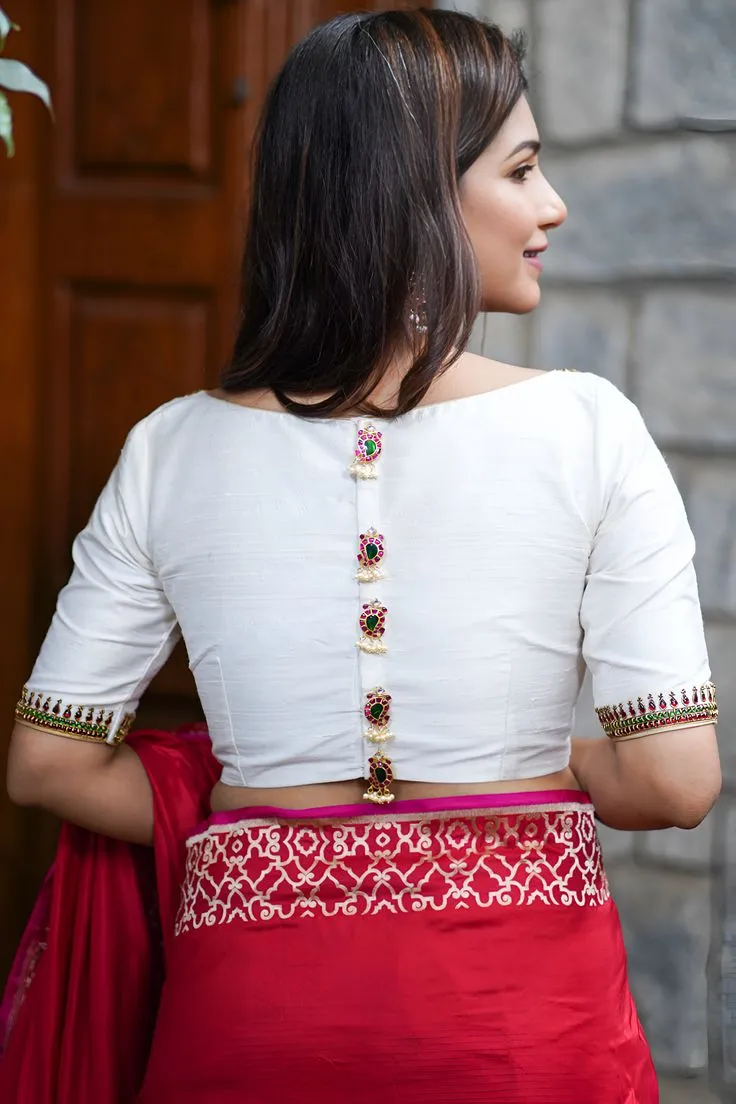 Kerala saree blouse collar neck designs
