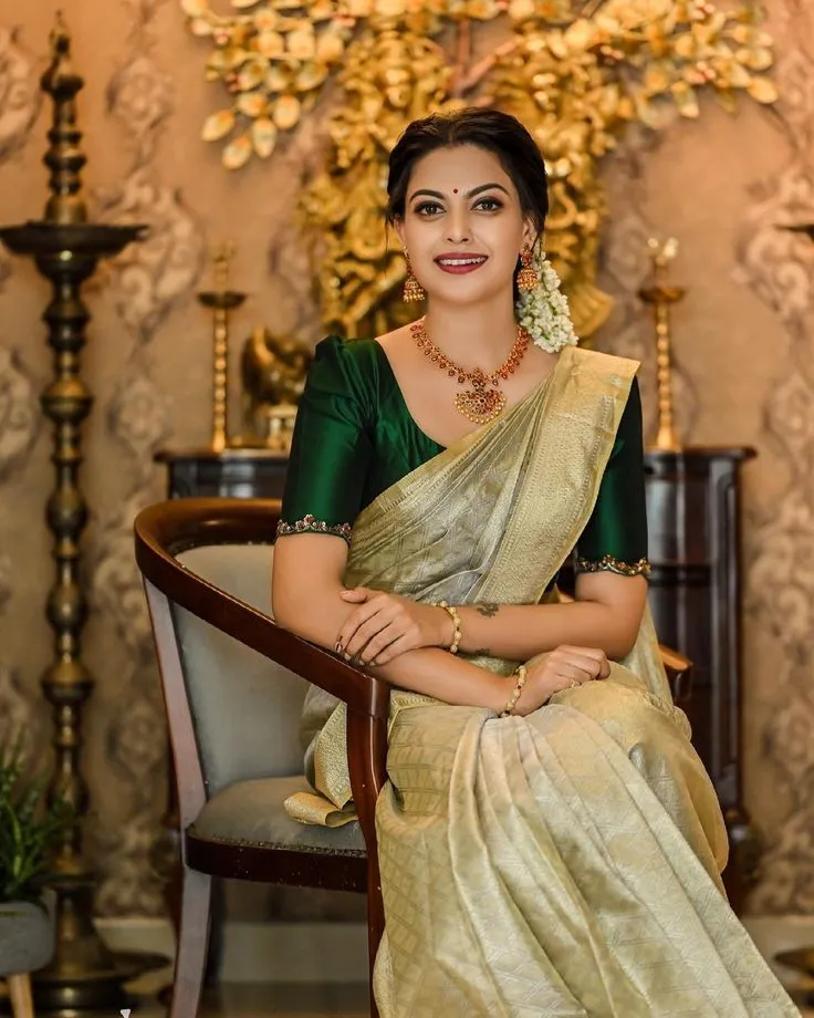 Kerala saree blouse neck designs for reception