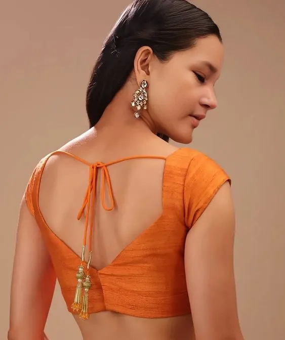 Kerala saree blouse off shoulder neck designs
