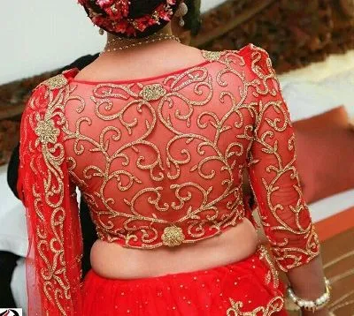 Latest net back blouse trends 2025