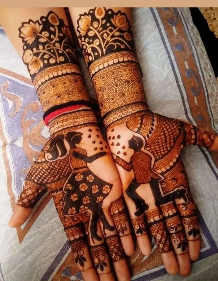 Minimalist Ring Ceremony Mehndi Design
