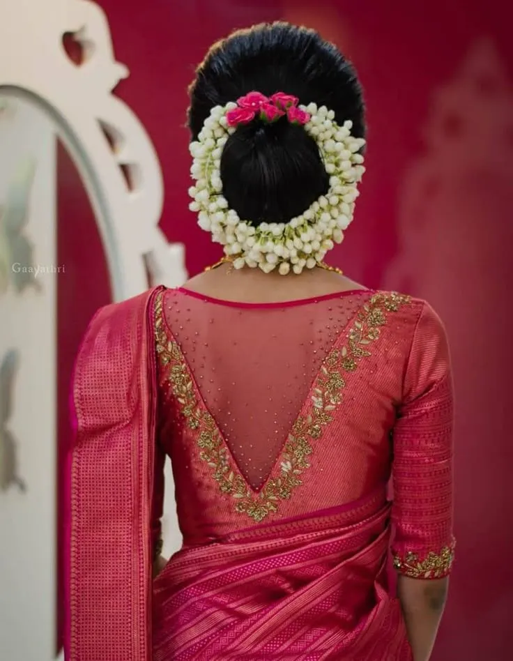 North Indian back blouse styles