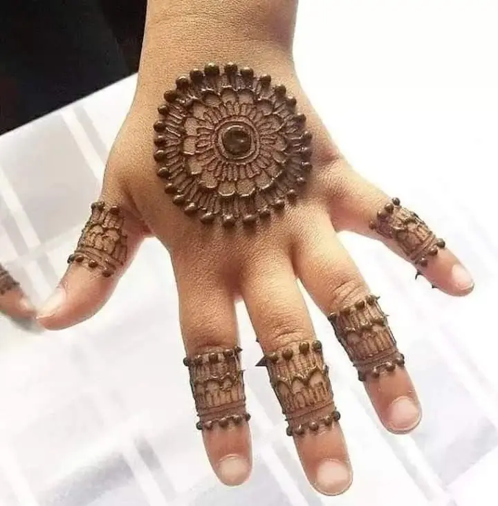 Palm Circle Mehndi Designs