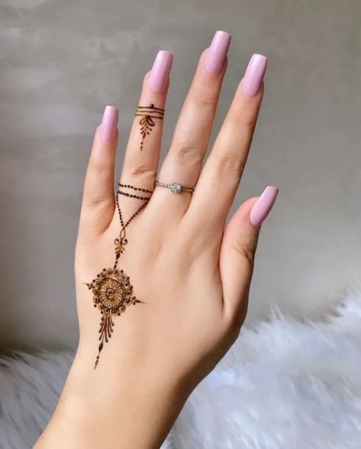 Party finger mehndi ideas