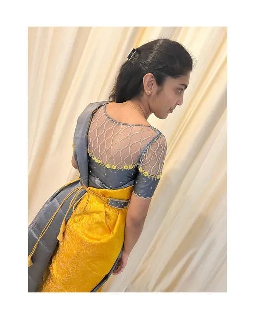 Party wear net back blouses