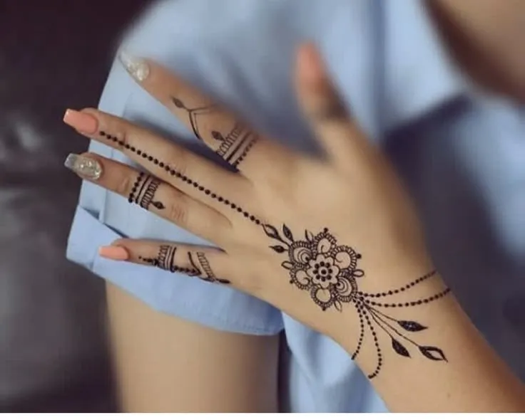 Quick finger henna designs