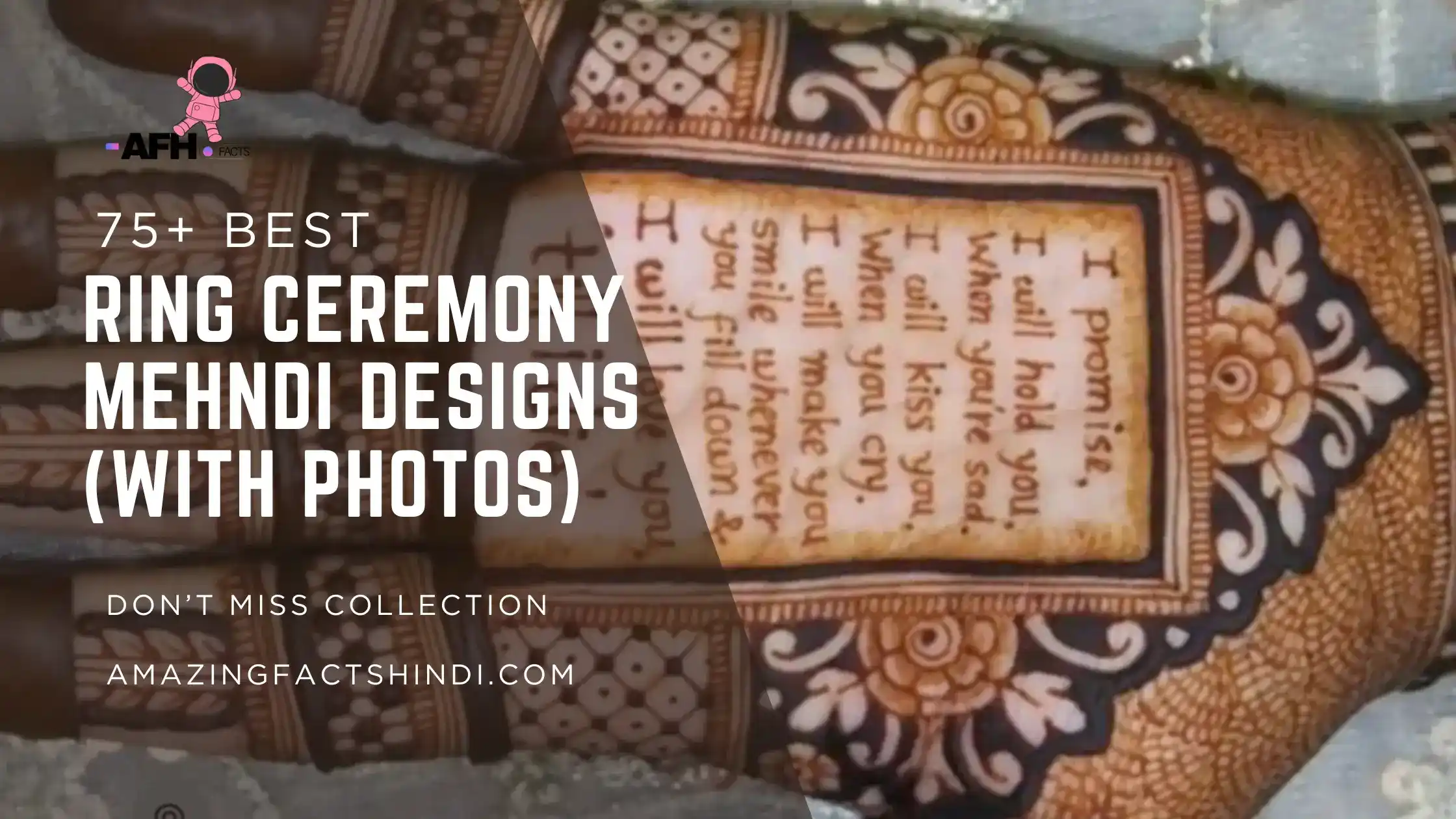 Ring Ceremony Mehndi Design