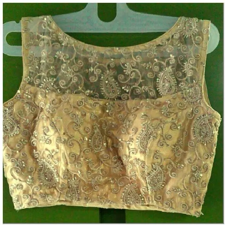 See through back blouse styles