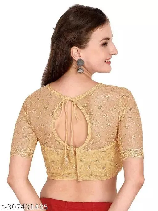Sheer back blouse designs