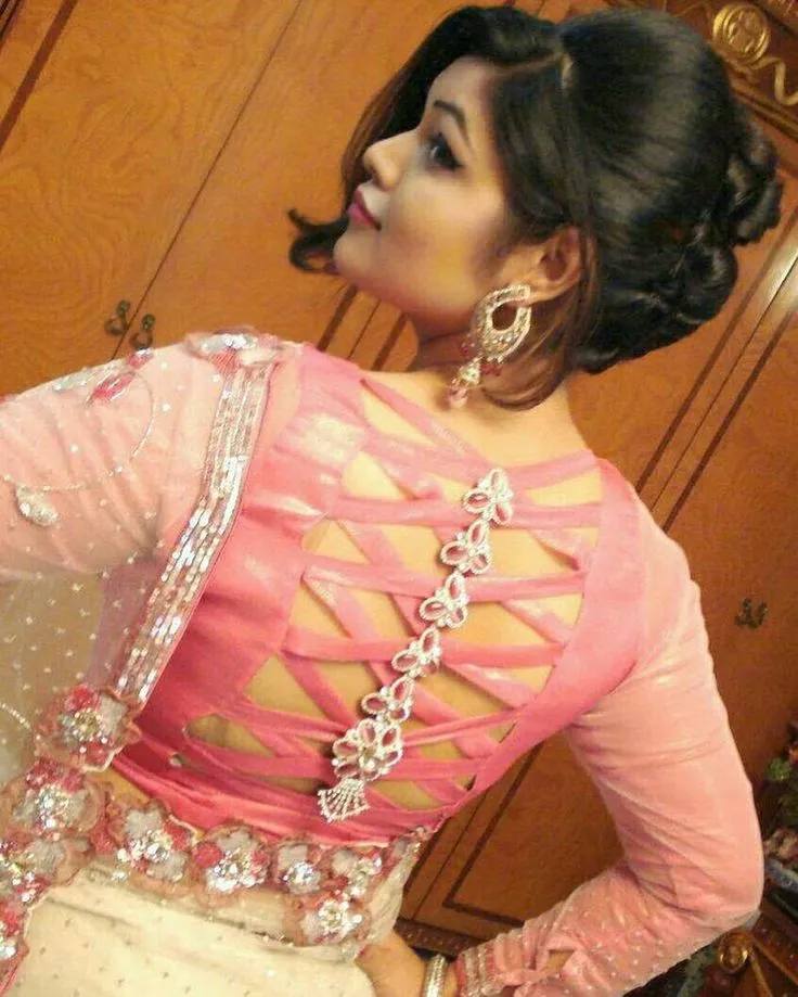 Soft net back blouses