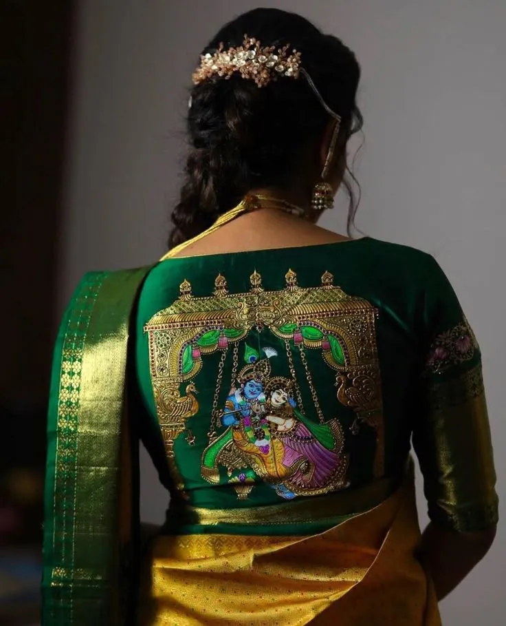 Transparent Panel Blouse Net Back Designs