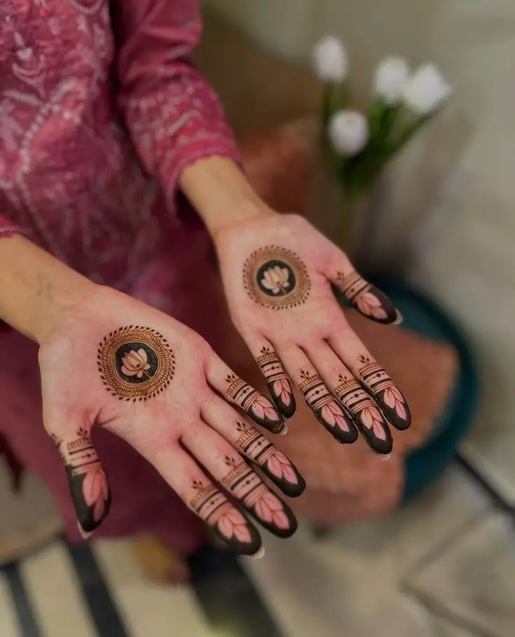 Wedding Circle Mehndi for Brides