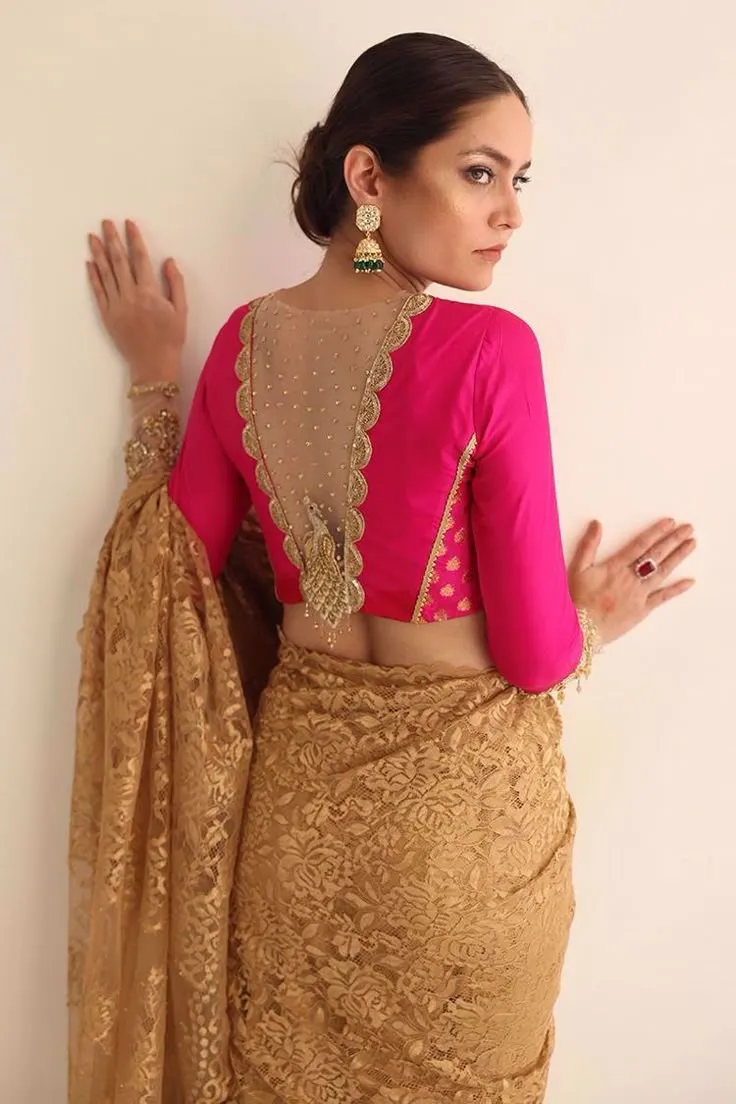 Wedding blouse back neck styles