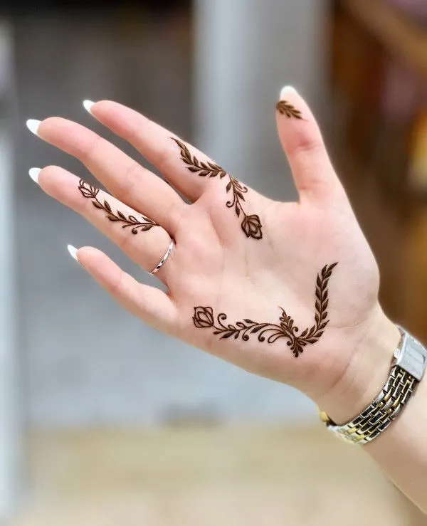 Wedding ring finger mehndi