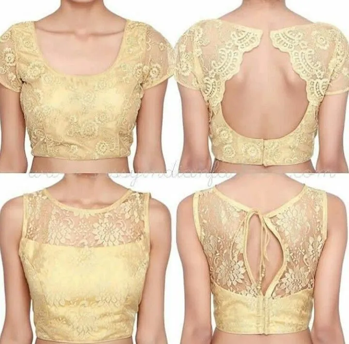 Wedding sheer back blouse styles
