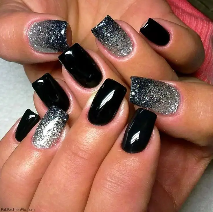 art classy black nail designs