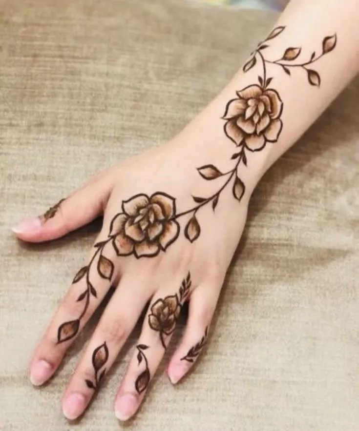 back hand mehndi design