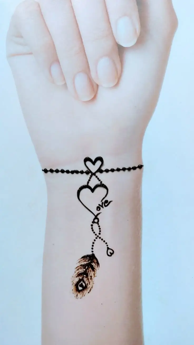 bangle mehndi design back hand
