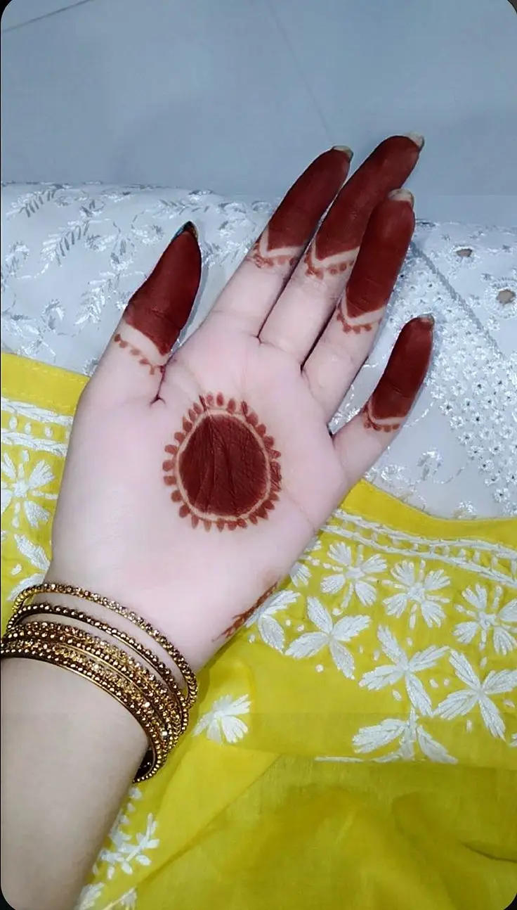 beautiful mehndi easy simple circle mehndi design