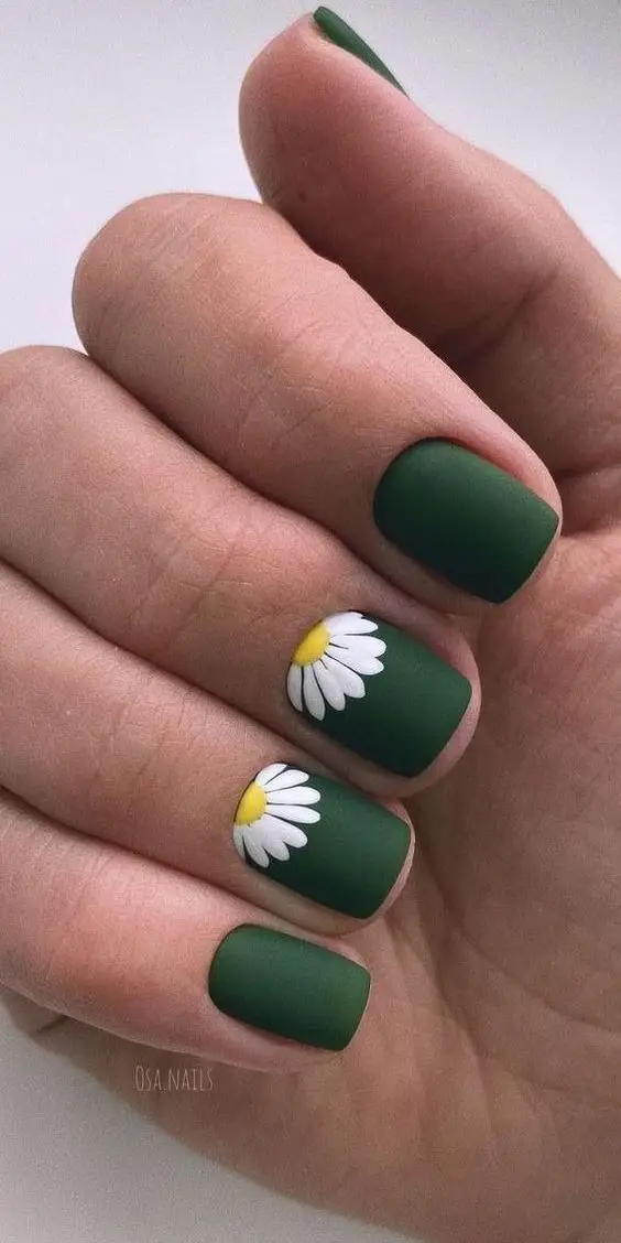 black and white nail art