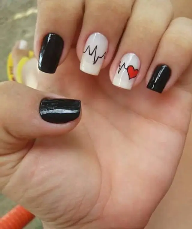 black and white nail art brushes