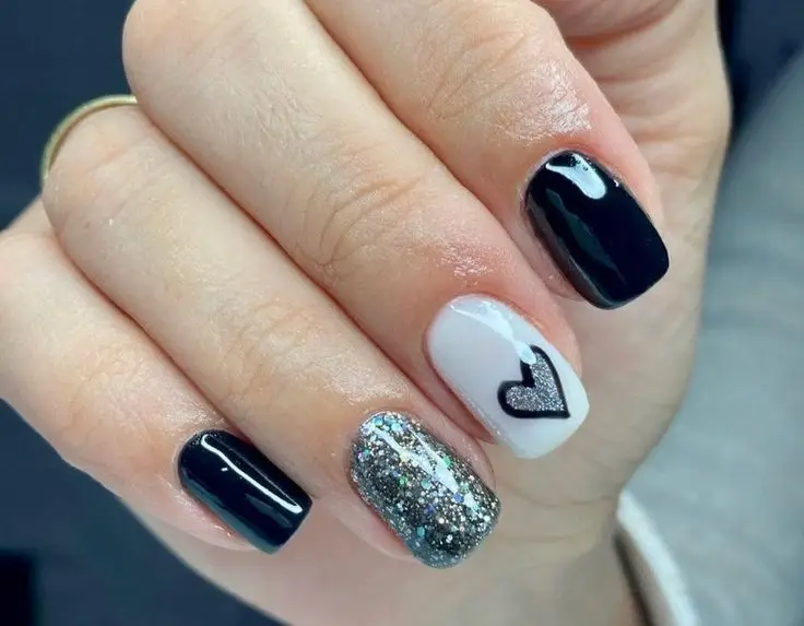 black and white nail art designs