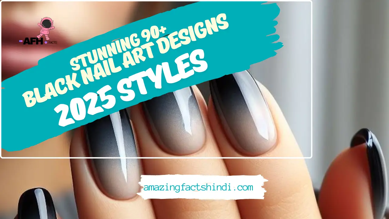 black nail art designs