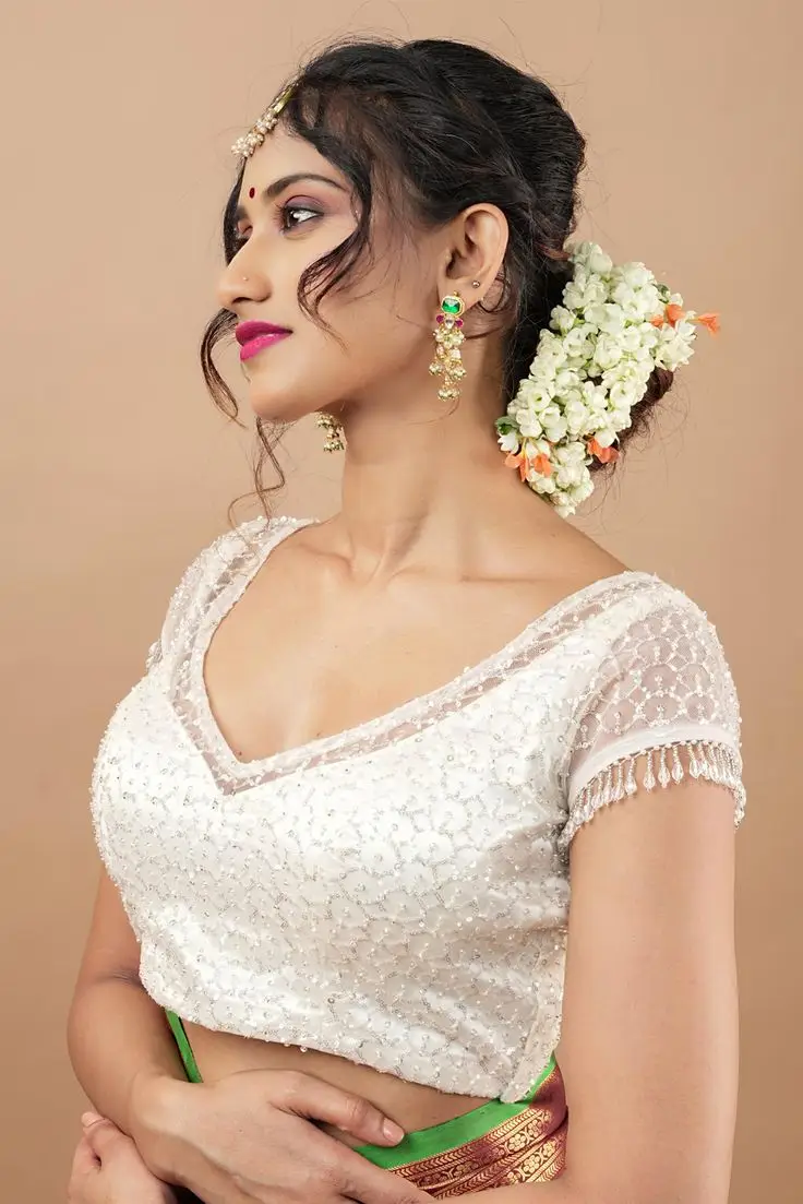 blouse back neck designs with net