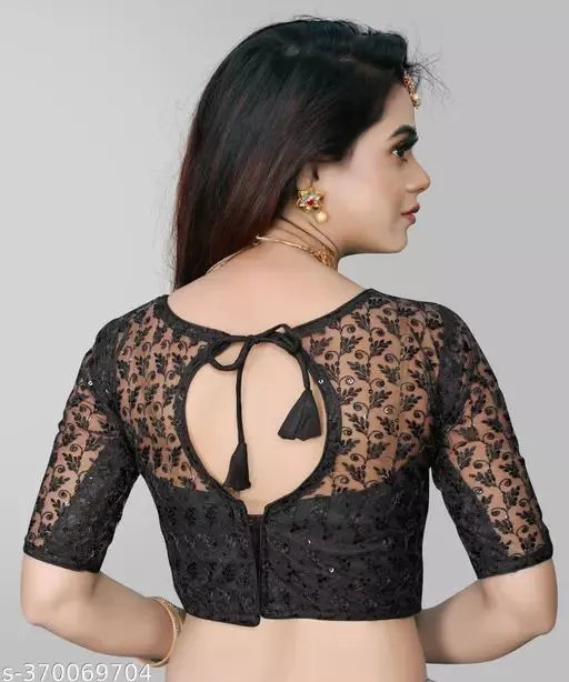 blouse back side net design