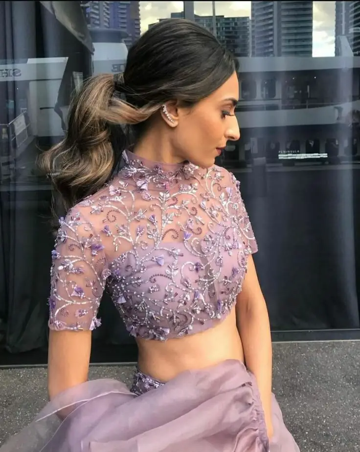 boat neck blouse designs with net