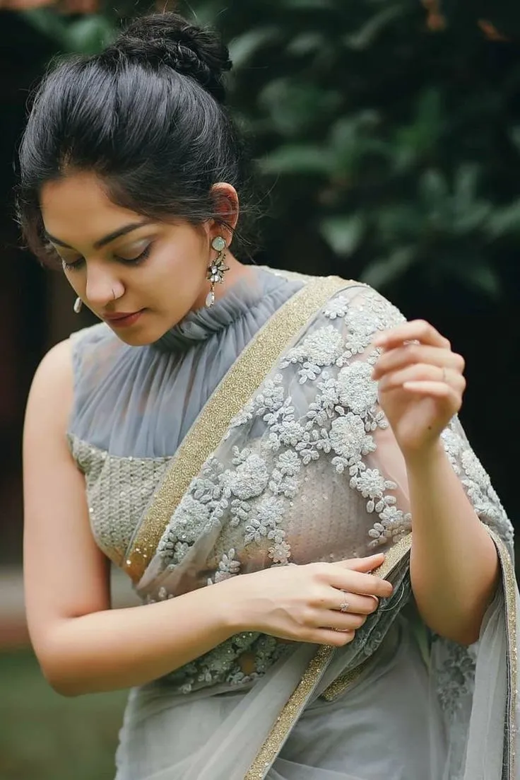 bridal net blouse designs