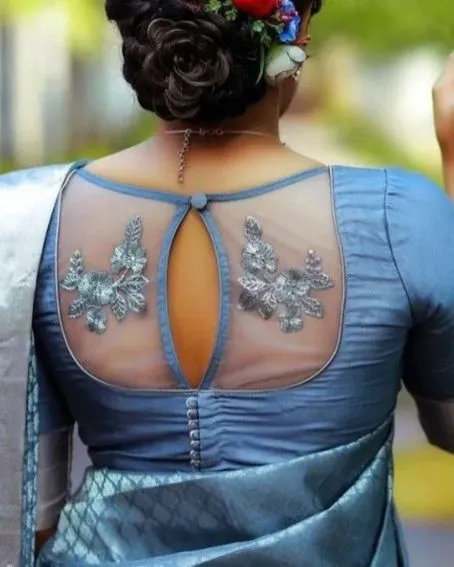 comfortable net back blouses