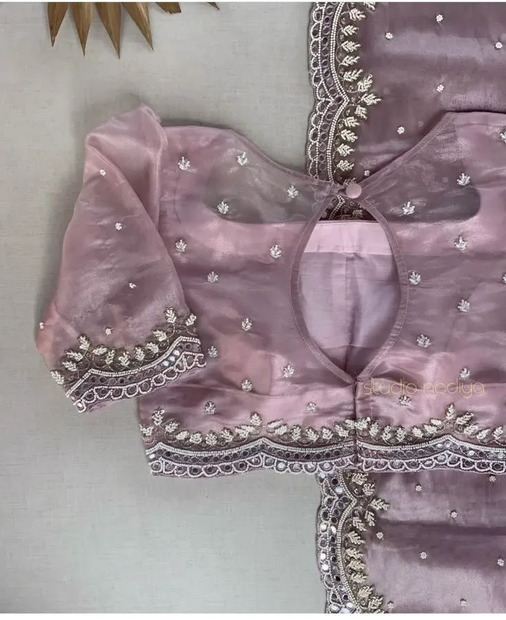 deep neck blouse patterns