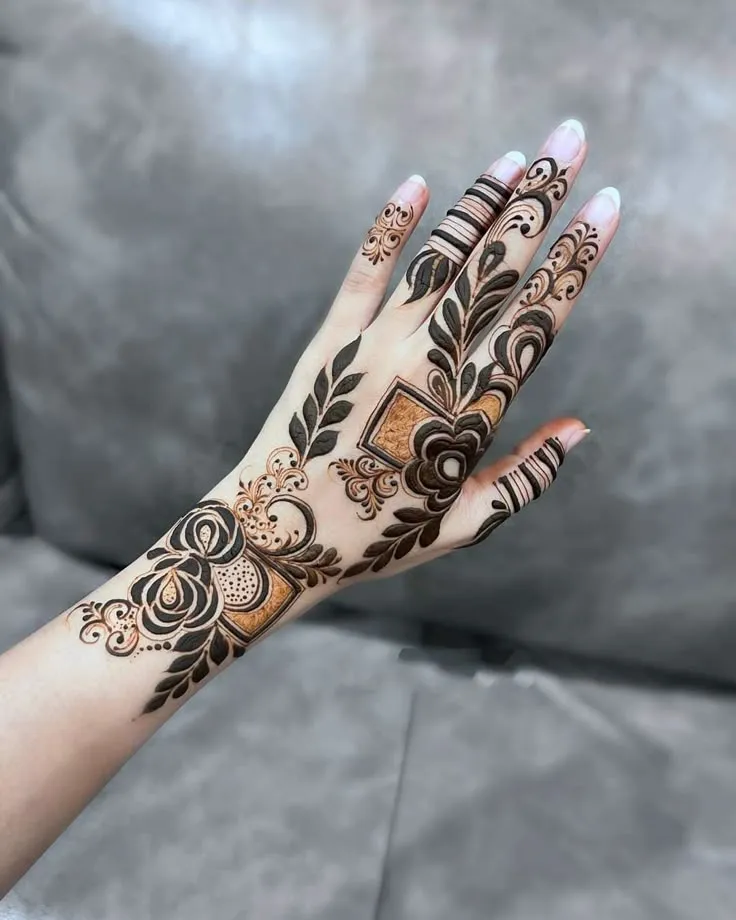 delicate henna designs