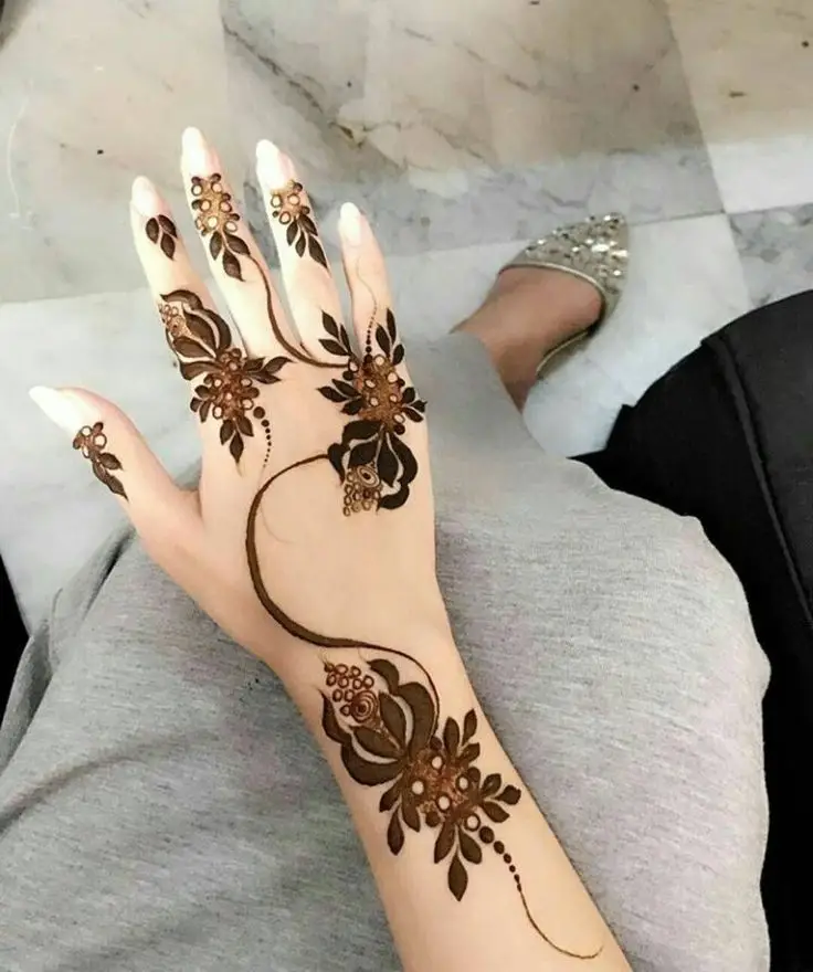 dubai mehendi design for back hand