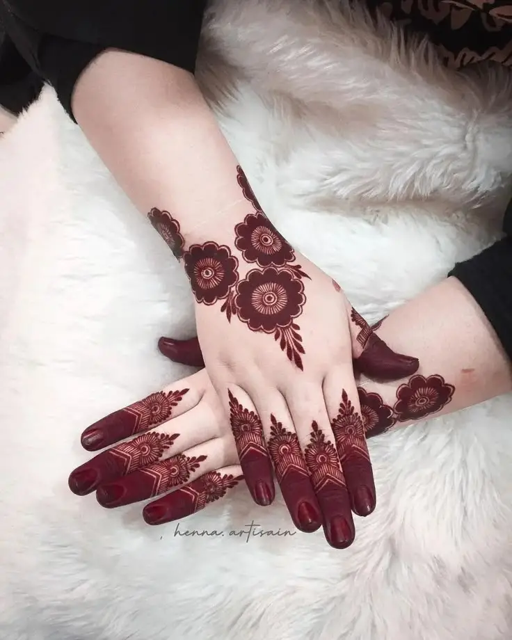 dubai mehndi design back hand arabic