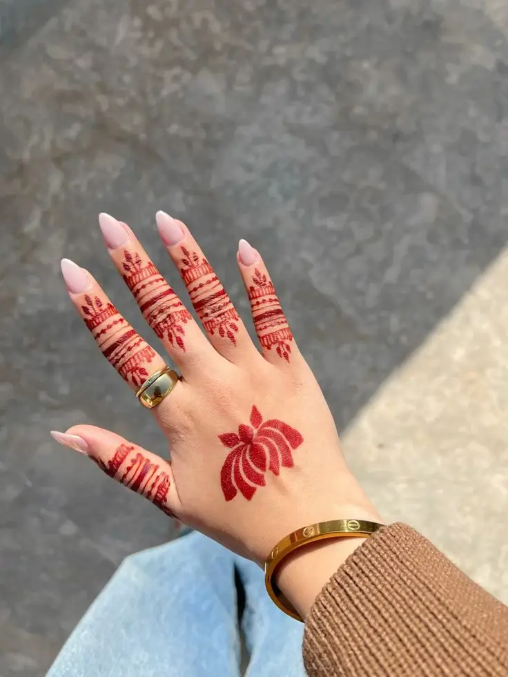 finger mehndi design easy and beautiful