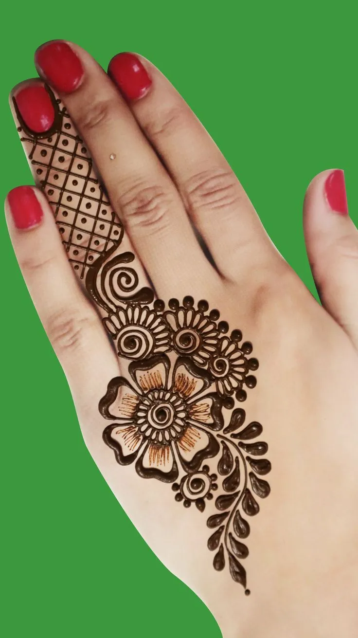 finger ring design of mehndi