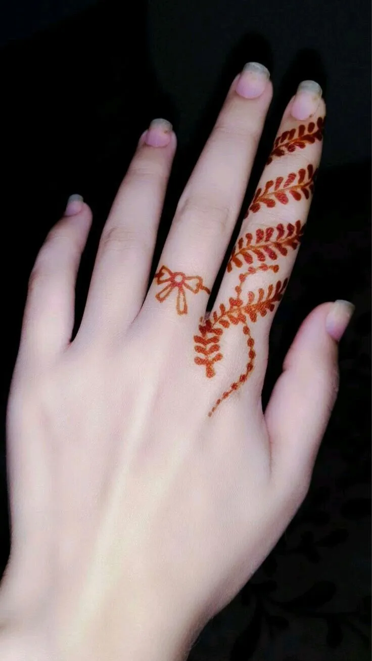 finger ring mehndi tattoo designs